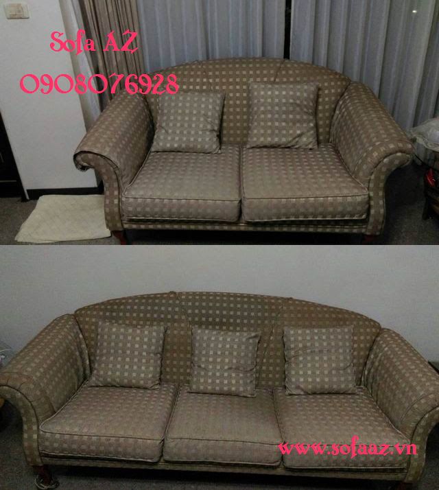 Ghế sofa vải cũ nhà chị Tuyết quận 6