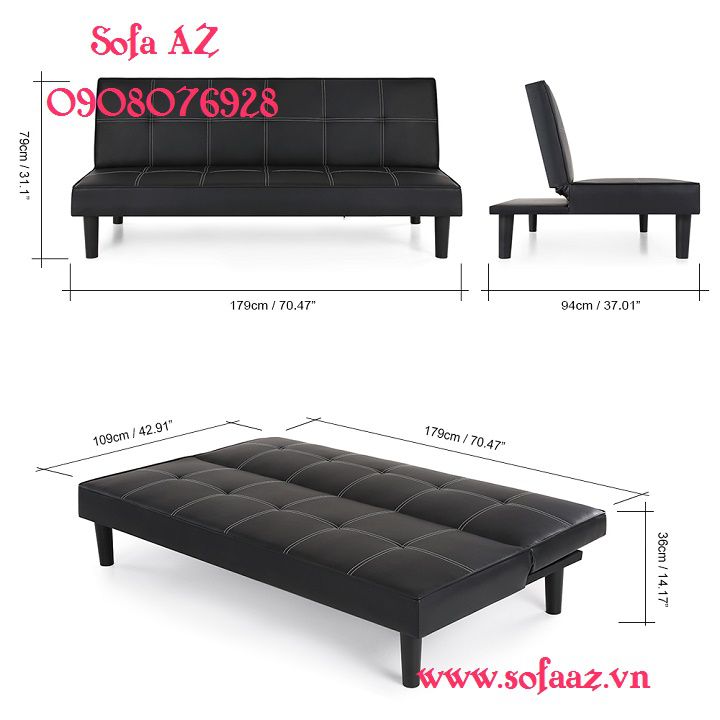 Kích thước ghế sofa giường SB-03