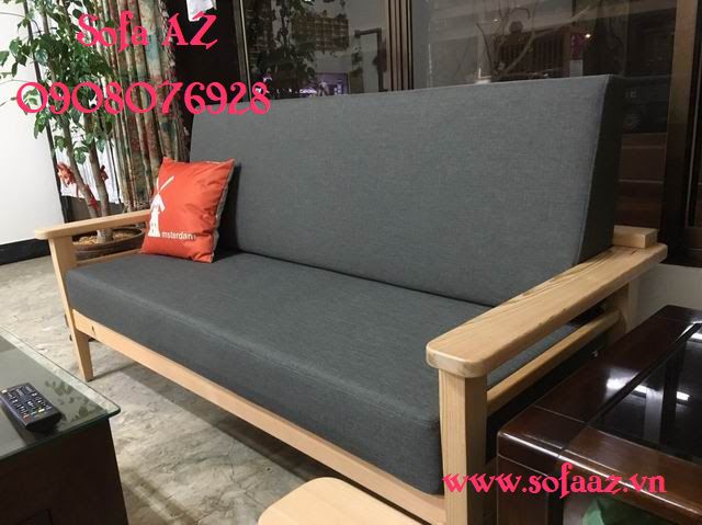 Sofa gỗ cùng nệm lót - Mẫu ghế sofa đẹp và tiện dụng